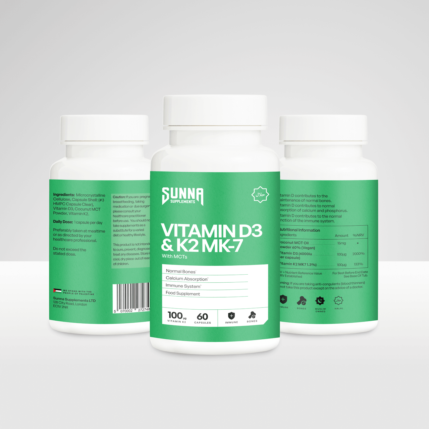 Vitamin D3 & K2 MK-7 with MCT Oil